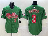 Men's Philadelphia Phillies #3 Bryce Harper Green Phanatic Limited Stitched Jersey,baseball caps,new era cap wholesale,wholesale hats